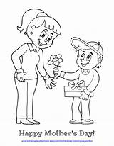 Mother And Child Coloring Page sketch template