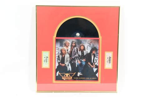 Lot - Aerosmith Framed Autographed Dude Looks Like a Lady Album & 2 ...