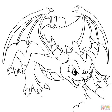 Skylanders Dark Spyro coloring page | Free Printable Coloring Pages