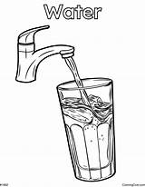 Water Coloring Page sketch template