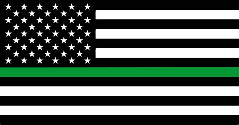 Thin Green Line American Flag SVG File