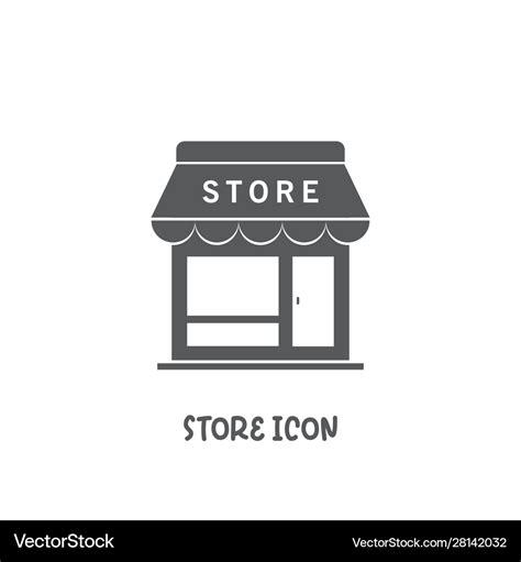 Store shop icon simple flat style Royalty Free Vector Image