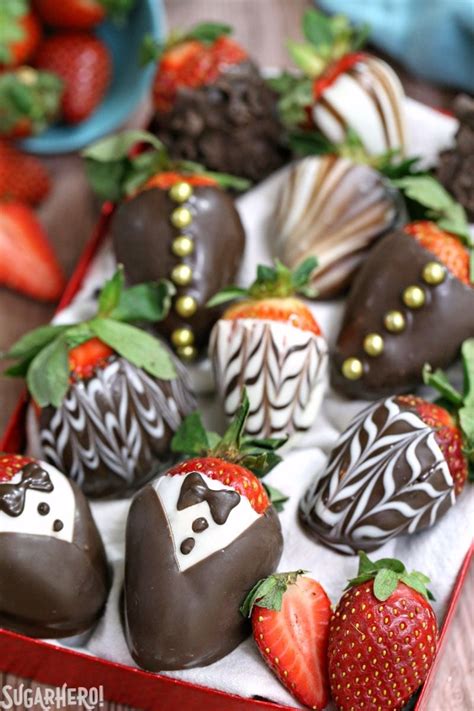 Chocolate-Covered Strawberries Five Ways - SugarHero