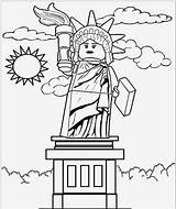 Estatua De La Libertad Con Bandera Para Colorear Imprimir E Dibujar  sketch template
