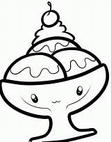 Ice Cream Sundae Coloring Page  Coloring Home sketch template