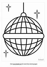 Disco Ball Coloring Page Free Seasonal Holidays And Celebrations  sketch template