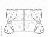 Window Coloring Pages sketch template