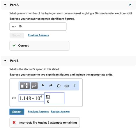 Solved Part A What quantum number of the hydrogen atom comes | Chegg.com