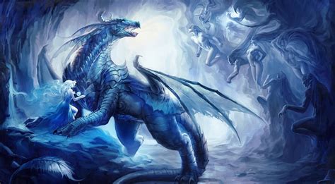 dragon, Ice, Women, Fantasy Art Wallpapers HD / Desktop and Mobile Backgrounds