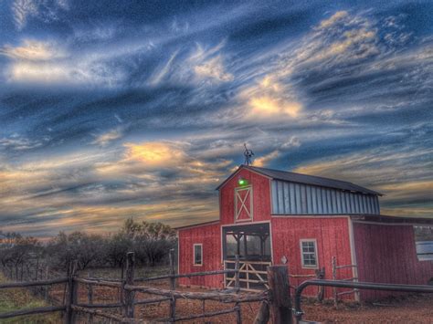 Old barn, sunset | nature travel rural photography beautiful art blue skies country Texas ...