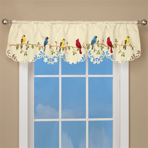 Beautiful Birds Spring Valance Curtain | Collections Etc.