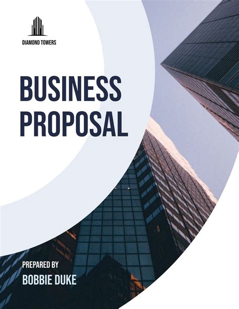 Business Proposal Cover Page Template in Google Docs, InDesign, Word ...