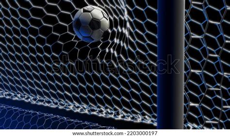 Whiteblack Soccer Ball Goal Net Under Stock Illustration 2203000197 ...