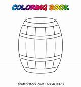 Barrel Coloring Book Page Educate Stock Vector Royalty Free  sketch template