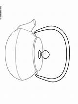 Electric Kettle Coloring Page Pages sketch template