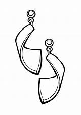 Earring Coloring Pages sketch template