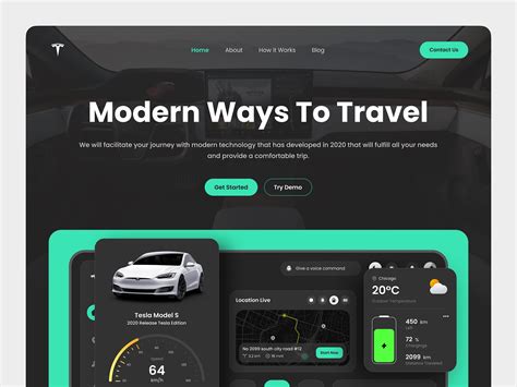 Tesla - Tesla Car Dashboard Landing Page by Checilona Zaneth for Nija ...