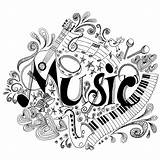Adult Coloring Music Pages sketch template
