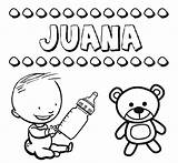 Dibujo Del Nombre Juana Para Colorear Pintar E Imprimir sketch template