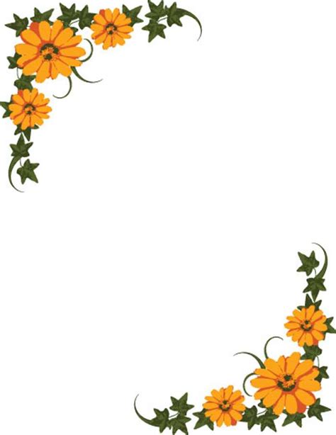 Free Flower Border Clip Art Images Black And White - Flowers Corner Design | Bodewasude