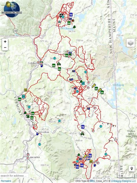 ATV UTV and Trail Bike routing GPS trail maps for Maine and New Hampshire | Backwoods GPS Trails