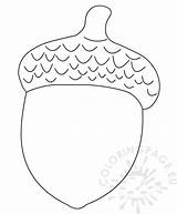 Printable Acorn Coloring Page sketch template