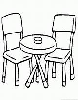 Table Coloring Pages sketch template