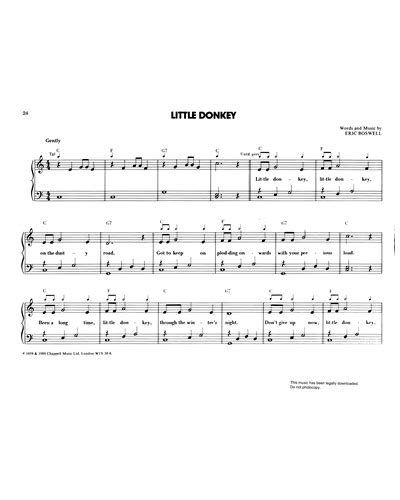 Little Donkey Sheet Music by Eric Boswell | nkoda