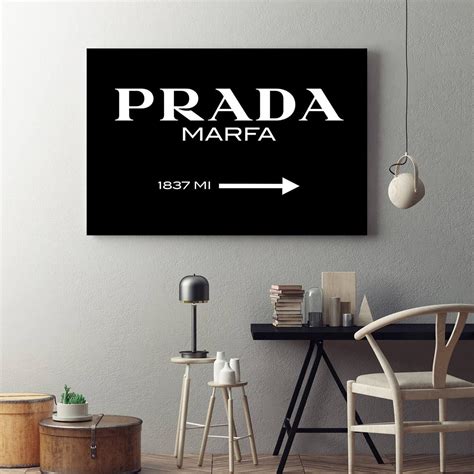 Prada Marfa Black Sign/Poster - Fashion Wall Art | MusaArtGallery™