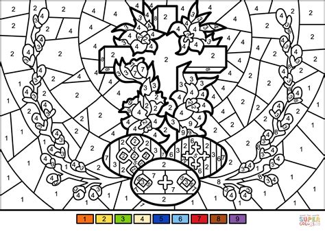 Color By Number Easter Printable