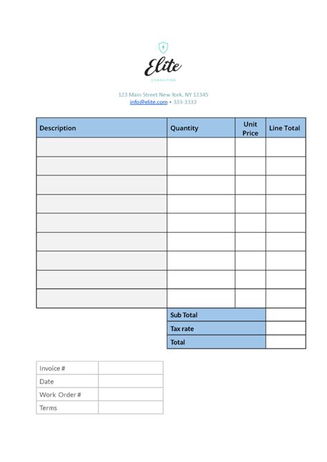 Free Invoice Templates for Google Docs – cloudHQ