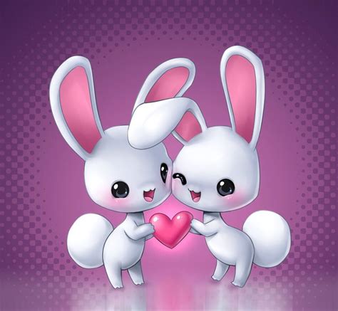 Bunnies Bunny Wallpaper, Love Wallpaper, Heart Wallpaper, Love Cartoon Couple, Cute Good Night ...