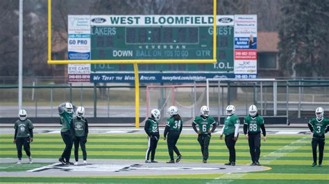 West Bloomfield high school football practice