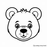 Bear Face Coloring Pages  Free & Printable sketch template