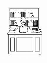 Librarian Coloring Page Coloring Pages sketch template