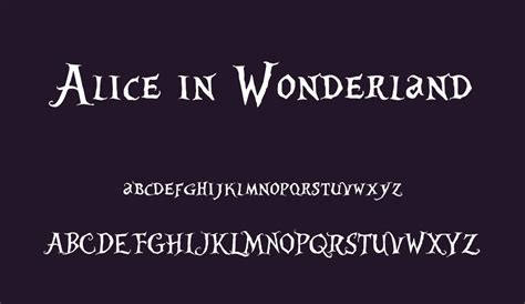 Alice in Wonderland free font