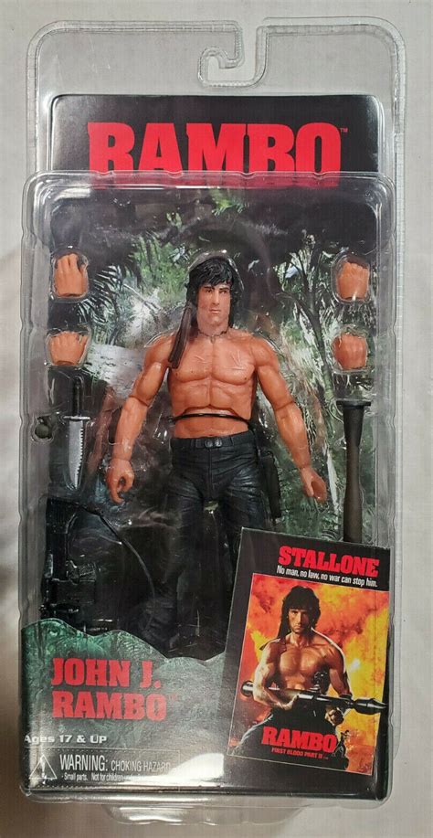 First Blood Part 2 JOHN J RAMBO action figure~Sylvester Stallone~NECA ...