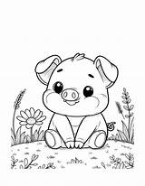 Free Pig Coloring Pages For Kids  Cow coloring pages Cartoon sketch template