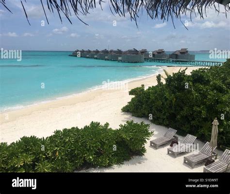 Maldives beach and blue sea Stock Photo - Alamy