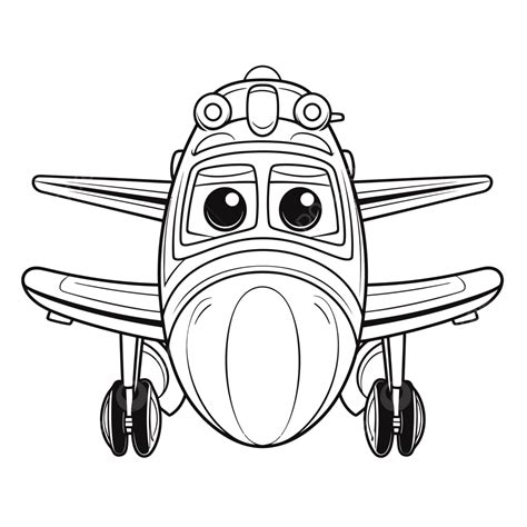 Coloring Pages Disney Plane Cartoon Print Out Outline Sketch Drawing Vector, Cartoon Airplane ...