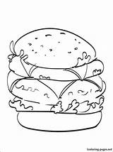 Cheeseburger Coloring Page At GetColoringscom  Free Printable sketch template