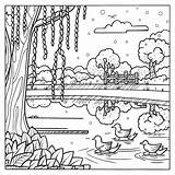 Riverside Coloring Vectors & Illustrations For Free Download sketch template