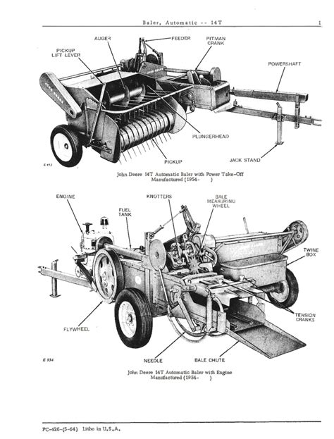 John Deere No. 14T Automatic Pickup Baler - Parts Catalog