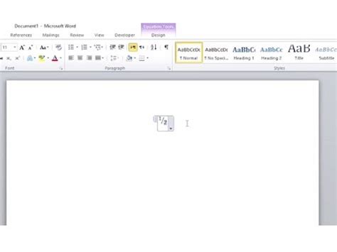 How to type fraction one half (½) in Word | add fraction in word - YouTube