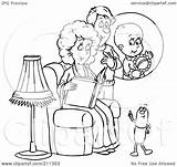 Royalty Free RF Clipart Illustration Of A Coloring Page Outline  sketch template