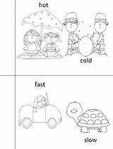 Emergent Reader coloring Book Of Opposites By NVW  TpT sketch template