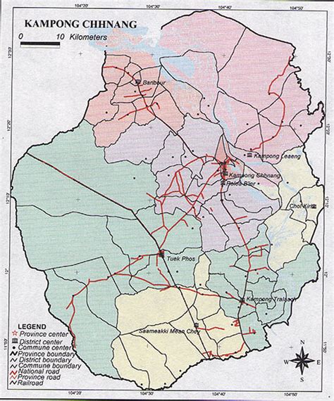 Kampong Chhnang Province Map 2003 | Cambodia