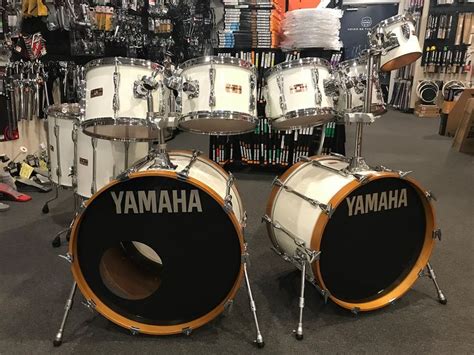 1980 Yamaha Recording Custom 9-piece Drum Set in Winter White | Reverb ...