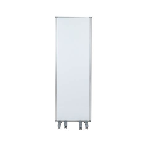 Mobile Magnetic Whiteboard Partition with Lockable Casters, 72"H x 24"W ...