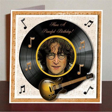 John Lennon themed birthday card Bithday, John Lennon, Music Record, Birthday Cards, Presents ...